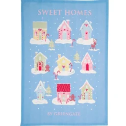 Pack con molde, plato, paño y servilleta - Laura Home Christmas Dusty Blue - Greengate