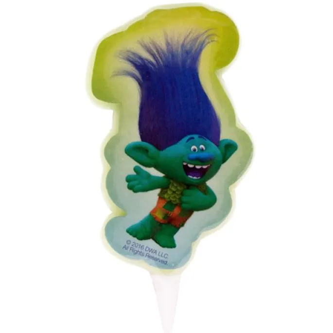 Pack de fiesta: 8 platos, 20 servilletas y 1 vela - Trolls
