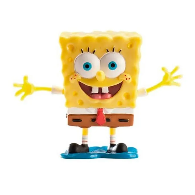 Pack de fiesta: 8 platos, 8 vasos, 40 servilletas, 6 globos, 6 gorritos y 1 figurita - Bob Esponja