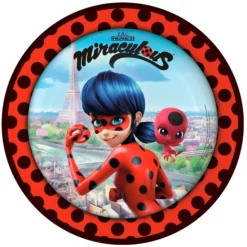 Pack de fiesta: 20 servilletas, 8 platos, 8 vasos y 6 globos - Ladybug