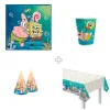 Pack de fiesta: 40 servilletas, 24 vasos, 18 gorritos y 1 mantel - Bob Esponja