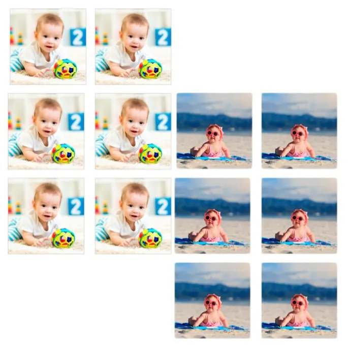 Pack de 2 papeles comestibles Burn Away - Cuadrados de 8 cm - Impresión personalizada