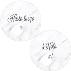 Pack papeles comestibles burn Hasta luego Hola Edad 19 cm - María Lunarillos