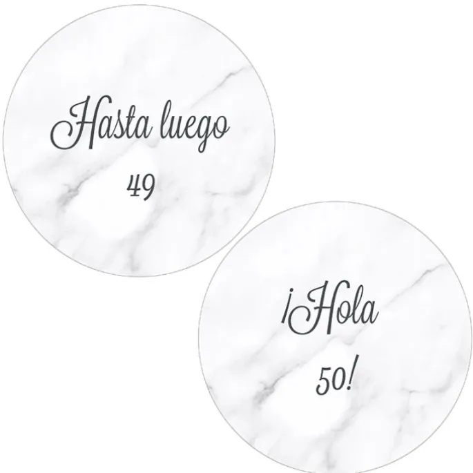 Pack papeles comestibles burn Hasta luego Hola Edad 19 cm - María Lunarillos