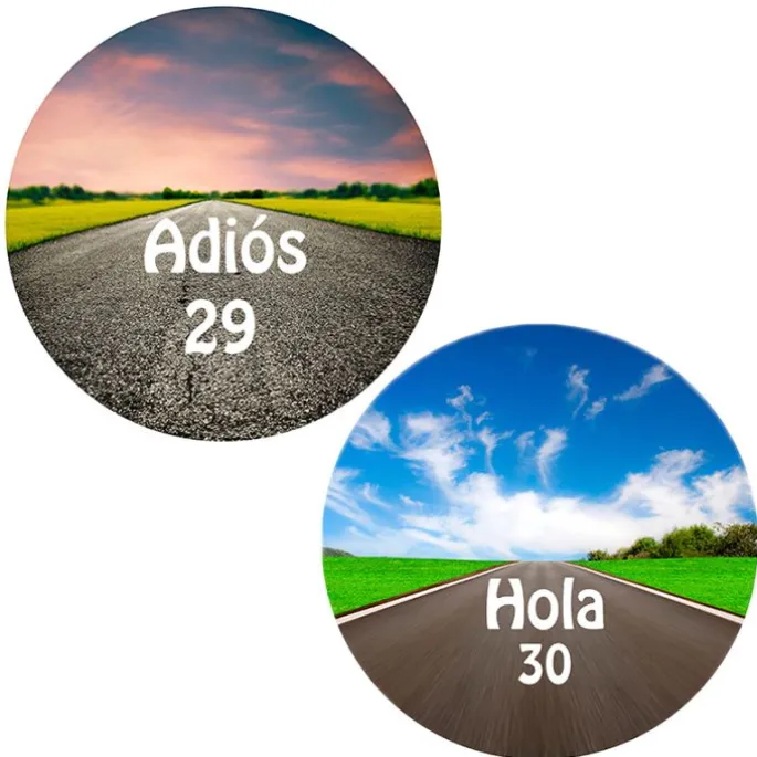 Pack papeles comestibles burn Adiós Hola Edad 19 cm - María Lunarillos
