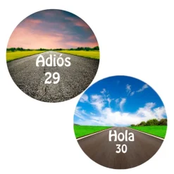 Pack papeles comestibles burn Adiós Hola Edad 17 cm - María Lunarillos