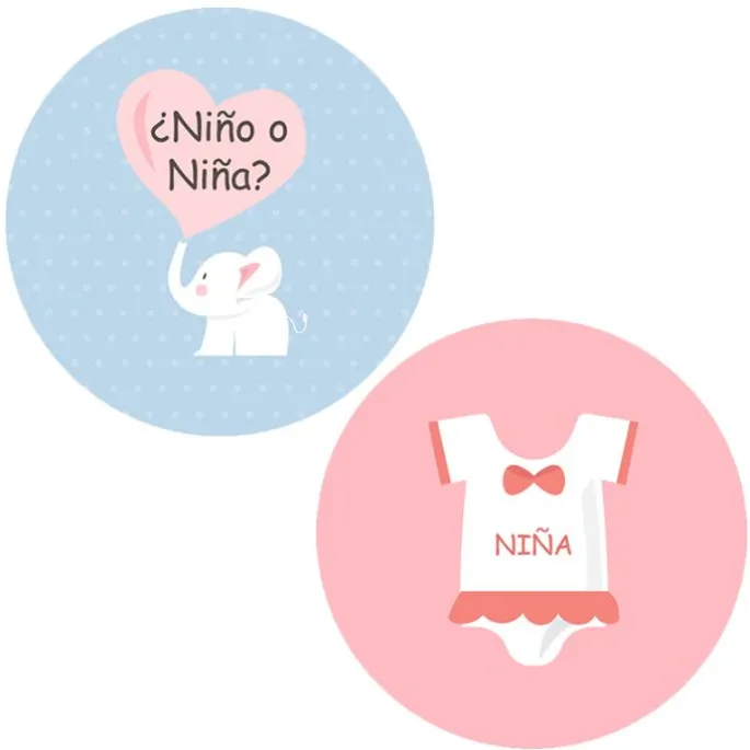 Pack papeles comestibles burn Niño o niña (resultado niña) 19 cm - María Lunarillos
