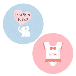 Pack papeles comestibles burn Niño o niña (resultado niña) 17 cm - María Lunarillos