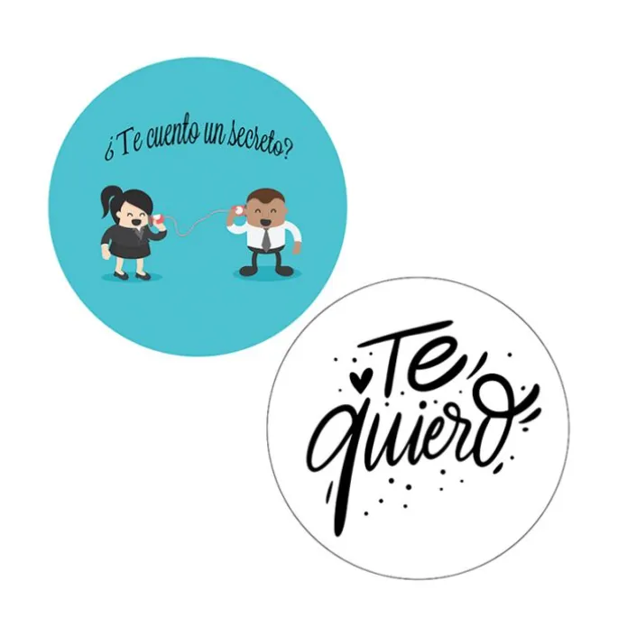 Pack papeles comestibles burn ¿Te cuento un secreto? (Te quiero) 14 cm - María Lunarillos