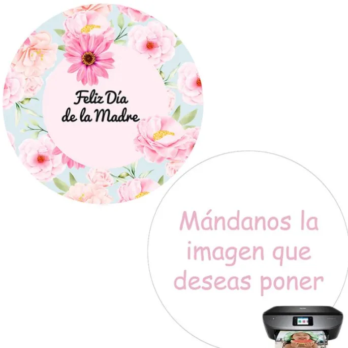 Pack papeles comestibles burn Feliz Día de la Madre 19 cm - María Lunarillos