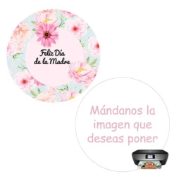 Pack papeles comestibles burn Feliz Día de la Madre 17 cm - María Lunarillos