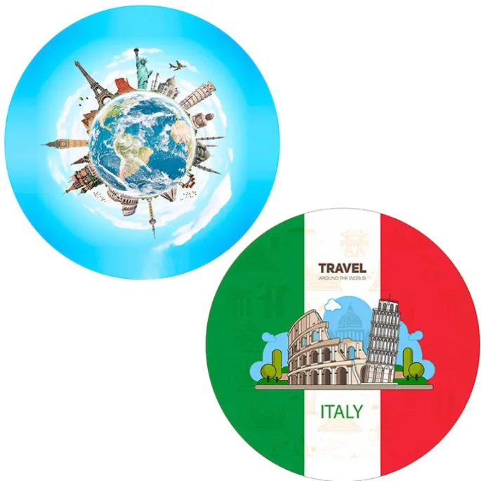 Pack papeles comestibles burn Viaje Italia 19 cm - María Lunarillos