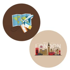 Pack papeles comestibles burn Viaje London 17 cm - María Lunarillos