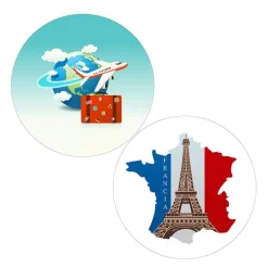 Pack papeles comestibles burn Viaje Francia 17 cm - María Lunarillos