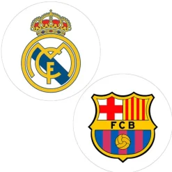 Pack papeles comestibles burn Real Madrid y Barcelona 19 cm - María Lunarillos