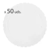 Pack 50 Platos redondos ondulados blancos 30 cm