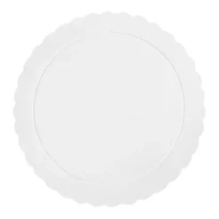 Pack 50 Platos redondos ondulados blancos 30 cm