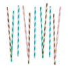 Pajitas de papel colores variados rayas (80) - Decora