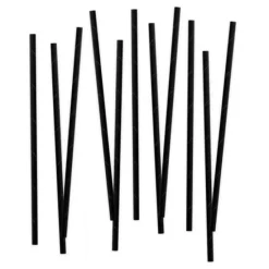 Pajitas de papel negras (80) - Decora