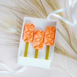 Palos para helados y cakesicles dorados glitter (10) - Simply Making
