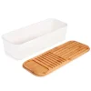 Panera baguette con tapa tabla de corte de madera - Ibili