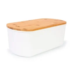 Panera con tapa tabla de corte de madera - Ibili
