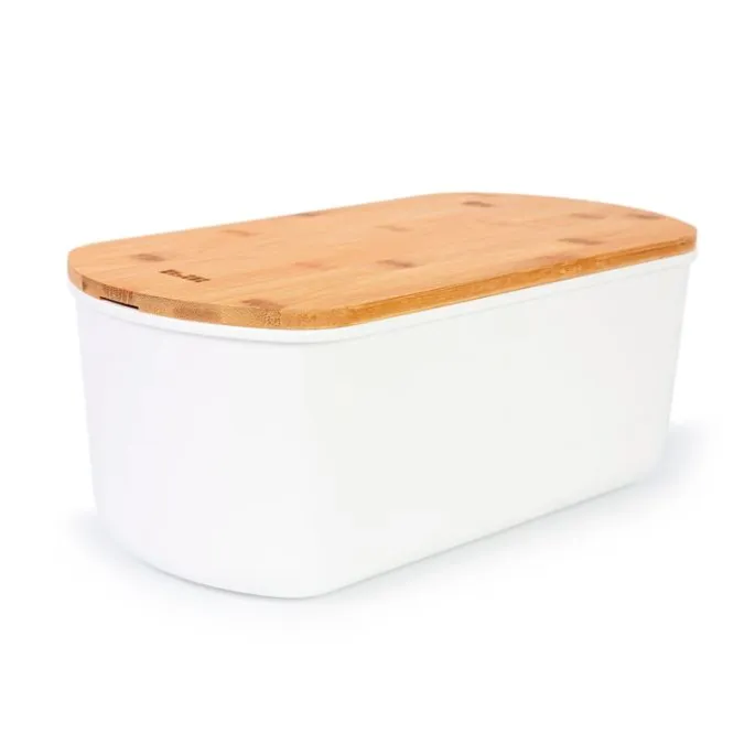 Panera con tapa tabla de corte de madera - Ibili