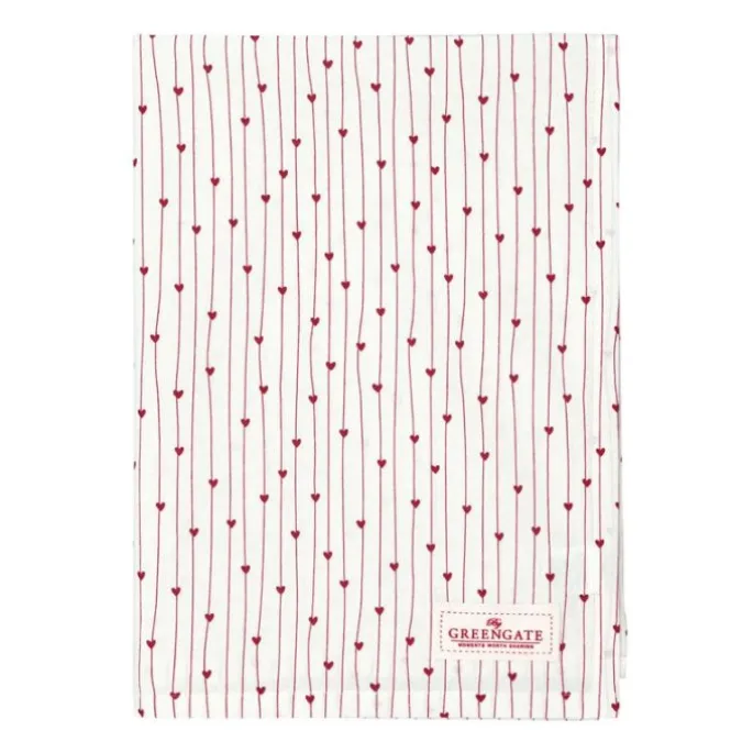 Paño de algodón grande para cocina Grace White 71 x 52 cm - GreenGate