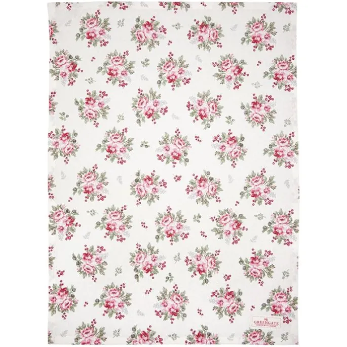 Paño de algodón grande para cocina Charline White 70 x 50 cm - GreenGate