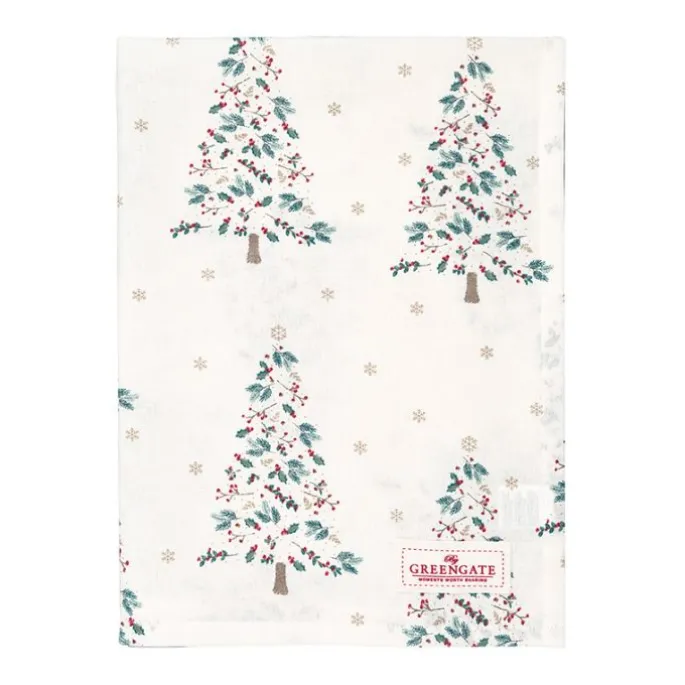 Paño de algodón grande para cocina Lucie Xmas White 71 x 52 cm - GreenGate
