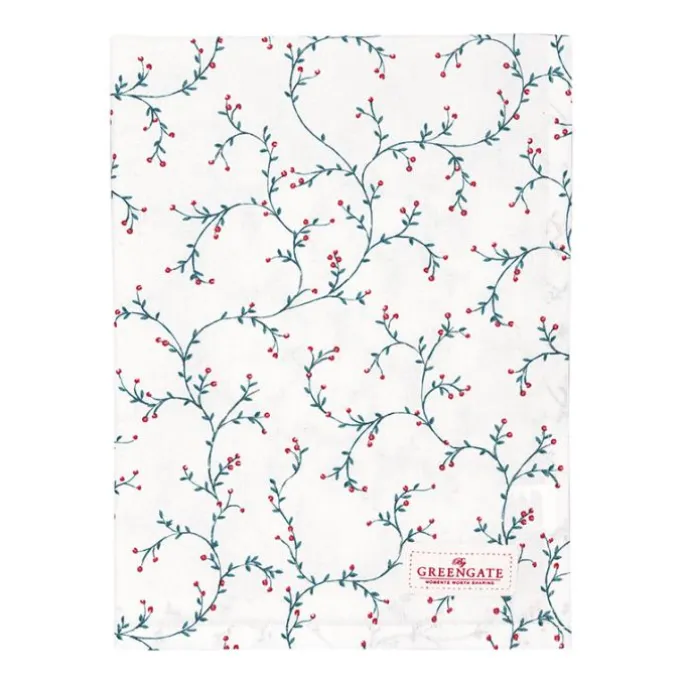 Paño de algodón grande para cocina Lucie White 71 x 52 cm - GreenGate