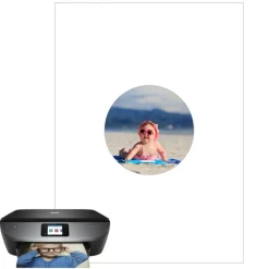 Papel de arroz fino - Círculo de 10 cm - Impresión personalizada
