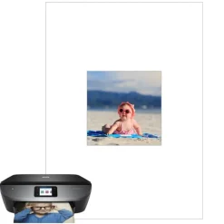 Papel de arroz fino - Cuadrado de 10 cm - Impresión personalizada