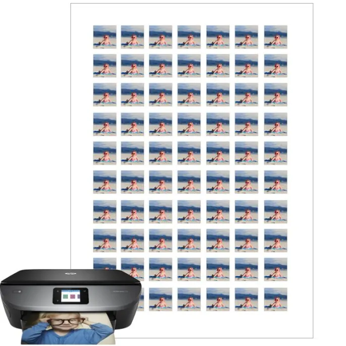 Papel de arroz fino - Cuadrados de 2 cm (70) - Impresión personalizada