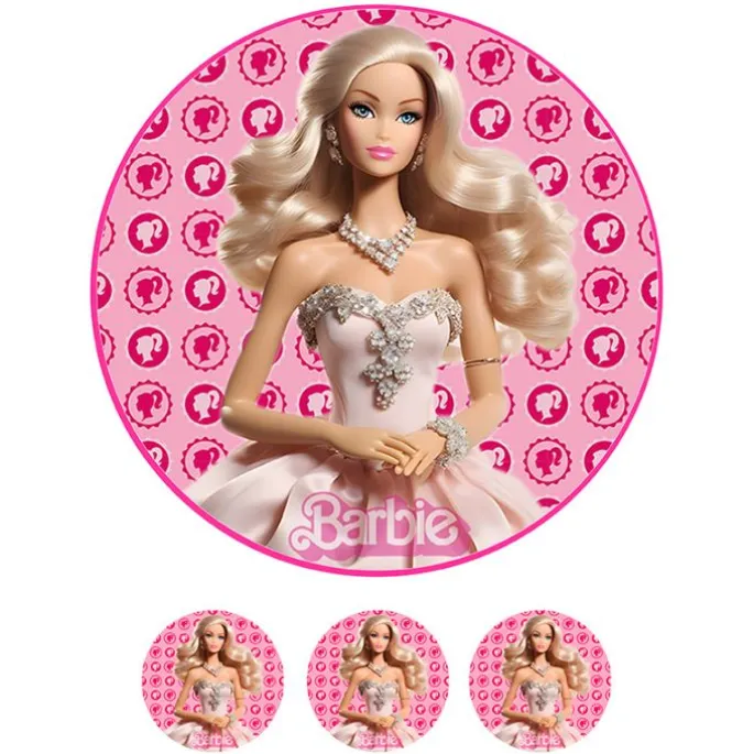 Papel de azúcar Barbie 20 cm - María Lunarillos