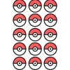 Papel de azúcar bola de Pokémon Poké Ball 5 cm (15) - María Lunarillos