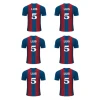 Papel de azúcar - Camiseta fútbol Barcelona nombre y número 8 cm (6) - Impresión personalizada