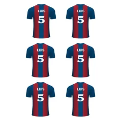 Papel de azúcar - Camiseta fútbol Barcelona nombre y número 8 cm (6) - Impresión personalizada