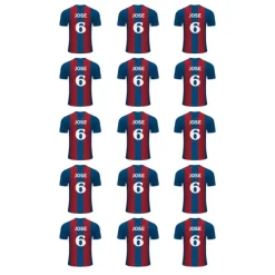 Papel de azúcar - Camiseta fútbol Barcelona nombre y número 5 cm (15) - Impresión personalizada
