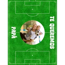 Papel de azúcar Campo de fútbol - Foto y Rótulo personalizado A4 - Impresión personalizada