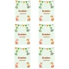Papel de azúcar con nombre y fecha personalizada - Dinosaurios 6 x 8 cm (6) - Impresión comestible personalizada