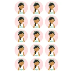 Papel de azúcar - Círculos de 5 cm (15) Carlota Comunión - Impresión personalizada