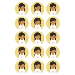 Papel de azúcar - Círculos de 5 cm (15) Celia Comunión - Impresión comestible personalizada
