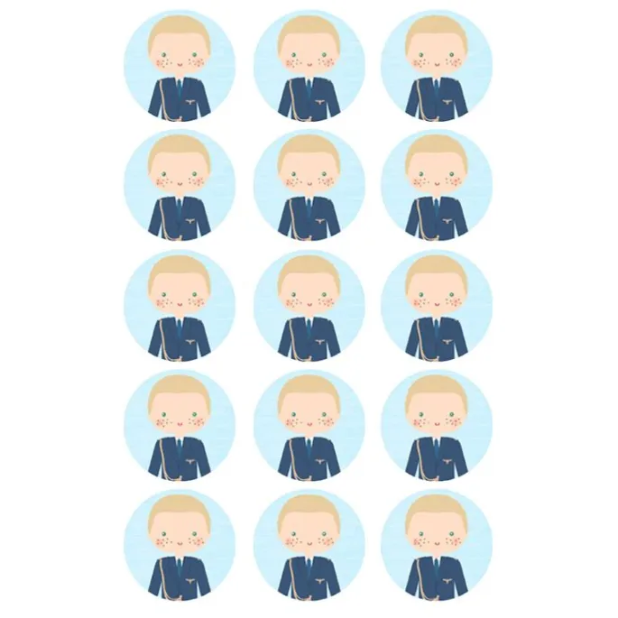 Papel de azúcar - Círculos de 5 cm (15) Daniel Comunión - Impresión comestible personalizada