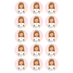 Papel de azúcar - Círculos de 5 cm (15) Paloma Comunión - Impresión comestible personalizada