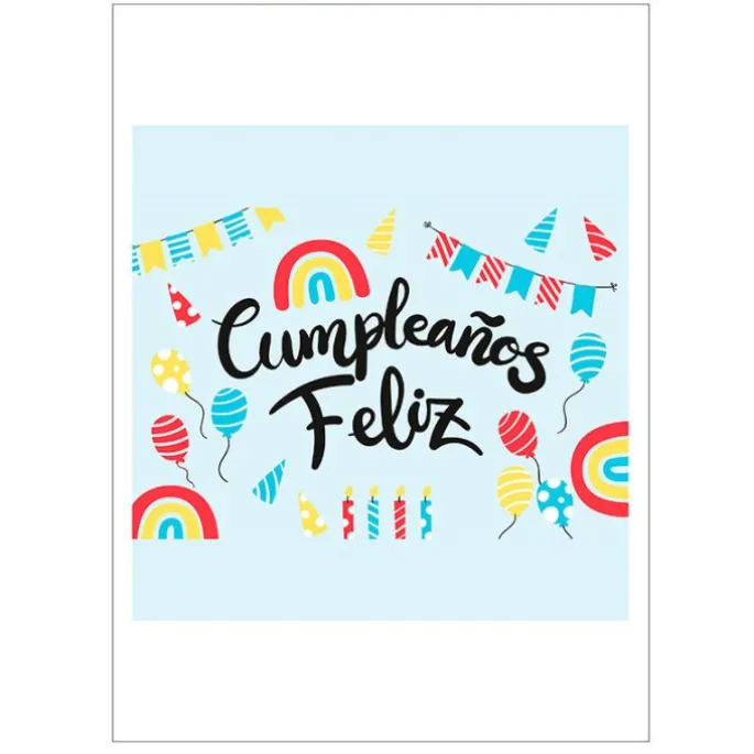 Papel de azúcar - Cuadrado de 20 cm - Impresión comestible personalizada