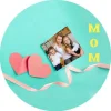 Papel de azúcar - Día de la Madre con foto personalizada 20 cm - Impresión personalizada