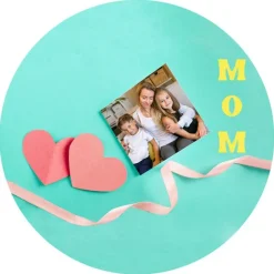 Papel de azúcar - Día de la Madre con foto personalizada 20 cm - Impresión personalizada
