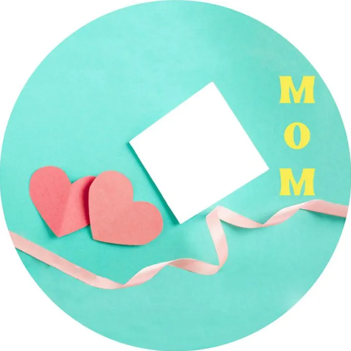 Papel de azúcar - Día de la Madre con foto personalizada 20 cm - Impresión personalizada