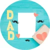 Papel de azúcar - Día del Padre con foto personalizada 20 cm - Impresión personalizada